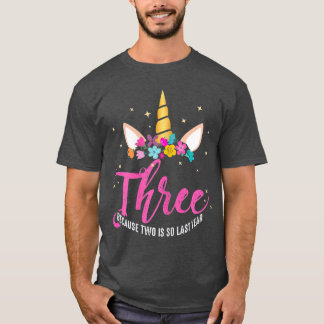 3 jaar oud meisje van de geboorte Gifts Unicorn 3r T-shirt