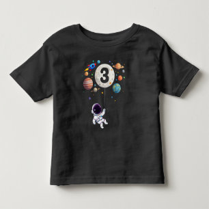 3 Jaar Oud Verjaardag Planeten Astronaut 3e Verjaa Kinder Shirts