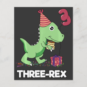 3 Jaar Oud Verjaardagsjongen Dinosaurus Drie Rex K Flyer