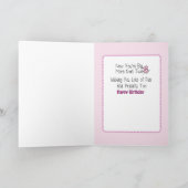 3 jaar oude Ballerina Custom Birthday Kaart voor h (Binnen)