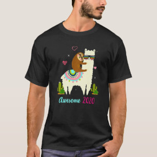 3 jaar oude cadeautjes 3e verjaardag Sloth Riding T-shirt