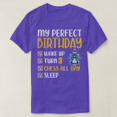 3 jaar oude Chess Birthday Party 3rd Player T-shirt (Design voorkant)