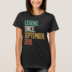 3 jaar oude derde verjaardag Legende sinds 2 septe T-shirt