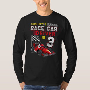 3 jaar oude Formule Race Auto 3e Verjaardag 1 T-shirt