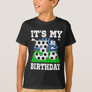 3 Jaar Oude Jongen Het Is Mijn 3e Verjaardag Voetb T-shirt