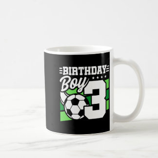 3 Jaar Oude Voetbalfeest 3e Verjaardag Jongen Koffiemok