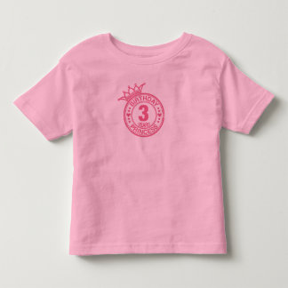 3 jaar - Verjaardag Prinses - roze Kinder Shirts