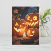 3 Jack-O-Lanterns Kaart (Staand voorkant)