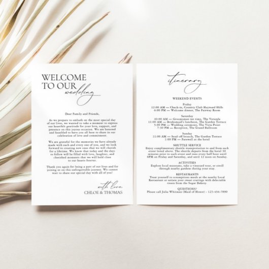 3 Jours Mariage Itinéraire Élégant Programme Moder