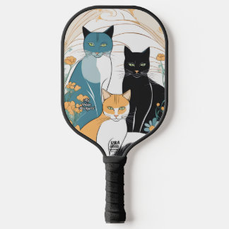 3 katten gepersonaliseerde pickleball paddle