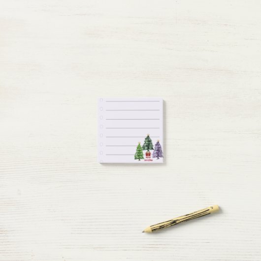 3 Kerstboom Post-it® Notes (Op bureau)