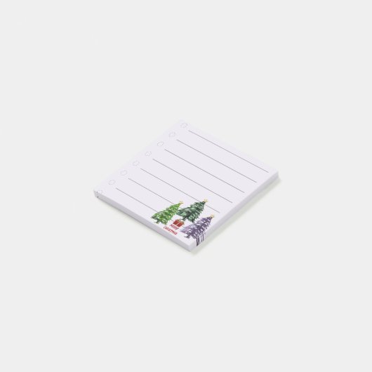 3 Kerstboom Post-it® Notes (Schuin)