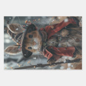 3 Kerstmis Land Muizen Decoupage Inpakpapier Vel (Voorkant 2)