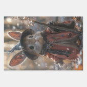 3 Kerstmis Land Muizen Decoupage Inpakpapier Vel (Voorkant)