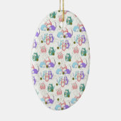 3 Kleine Kittens Knitting! Keramisch Ornament (Rechts)