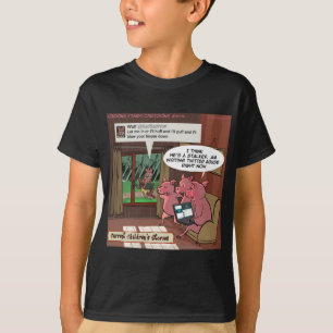 3 Kleine Sociale Media Slimme Varkens T-shirt