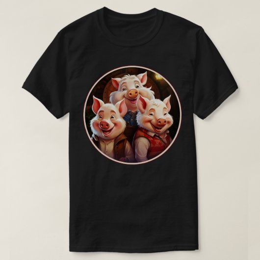 3 Kleine varkens T-shirt (Design voorkant)