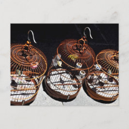 3 Kleine vogels in China Briefkaart