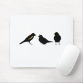 3 kleine vogeltjes per erndub muismat (Met muis)