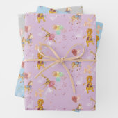 3-kleuren Savanna Flat Wrapping Paper 3 vellen (In situ)