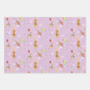 3-kleuren Savanna Flat Wrapping Paper 3 vellen