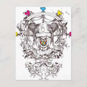 3 kleurenkunst briefkaart