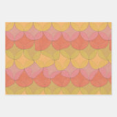 3 Kleurvariëteiten // Wavy Geometrisch inpakpapier Vel (Voorkant 2)