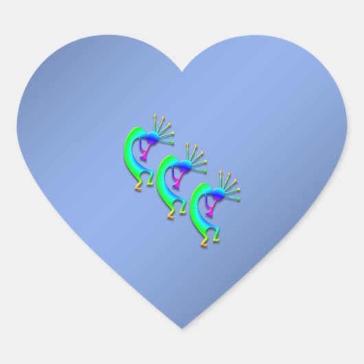 3 Kokopelli #86 Hart Sticker (Voorkant)