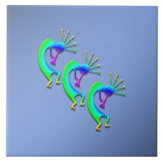3 Kokopelli #86 Tegeltje (Voorkant)