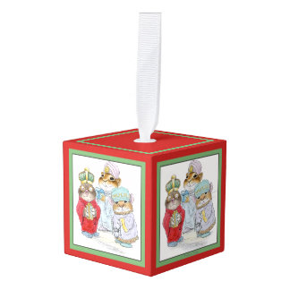 3 Koningsdieren Kubus Ornament