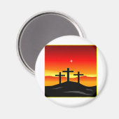 3 kruisen zonsondergang magneet (Voorkant / Achterkant)
