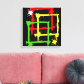 3 kwadraat canvas afdruk (Insitu (Woonkamer))