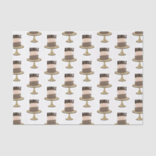 3 Laag Cake Moderne Elegante Bruiloftsdouche Rusti Tissuepapier