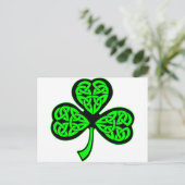 3 Leaf Celtic Shamrock Briefkaart (Staand voorkant)