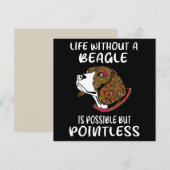 3 Life Without A Beagle Kaart (Voorkant / Achterkant)