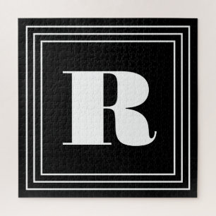 3 Lijst Monogram   Zwart-wit Legpuzzel