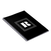 3 Lijst Monogram | Zwart-wit Notitieboek (Rechterzijde)