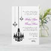 3 Lustres Noirs Faire-Part de Mariage (Debout devant)