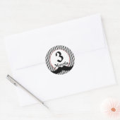 3 Maanden Mustache Milestone Ronde Sticker (Envelop)