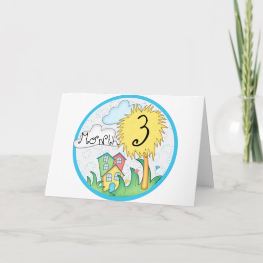 3 maanden van de Geïnspireerde Mijlpaal Kaart (Voorkant)