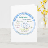 3 maart verjaardag - Vissen Kaart (Gele Bloem)