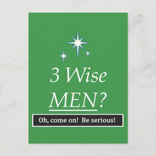 3 Mannen? Kom op. Briefkaart (Voorkant)