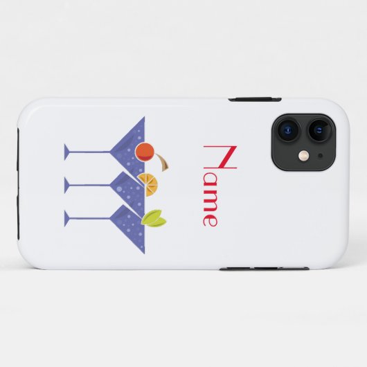 3 Martini Cocktails Thunder_Cove Case-Mate iPhone Case (Achterkant (horizontaal))