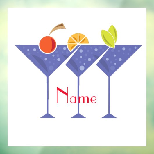 3 Martini Cocktails Thunder_Cove Raamsticker (Vel 3)