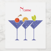 3 Martini Cocktails Thunder_Cove Wijn Etiket (Enkel label)