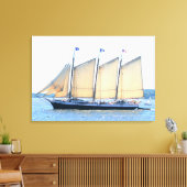 3 masted schoener verpakt canvas afdruk (Insitu (Woonkamer))