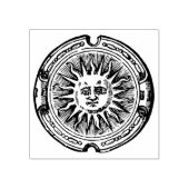 3 maten rubber stempel antiek zon symbool (Afrduk)