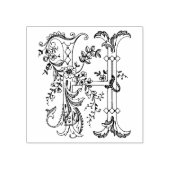 3 maten rubber stempel Monogram Initiaal Letter H (Afrduk)