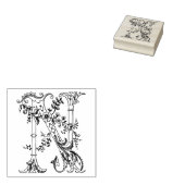 3 maten rubber stempel Monogram Initiaal Letter N (Gestempeld)
