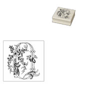 3 maten rubber stempel Monogram Initiaal Letter Q (Gestempeld)